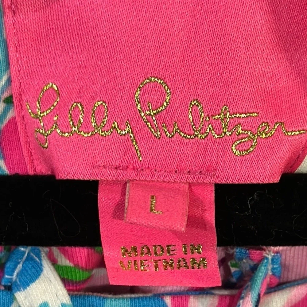 Lilly Pulitzer Harriet Mandevilla Baby Paradise Petals Terry Dress Size L - NWOT - Picture 2 of 7
